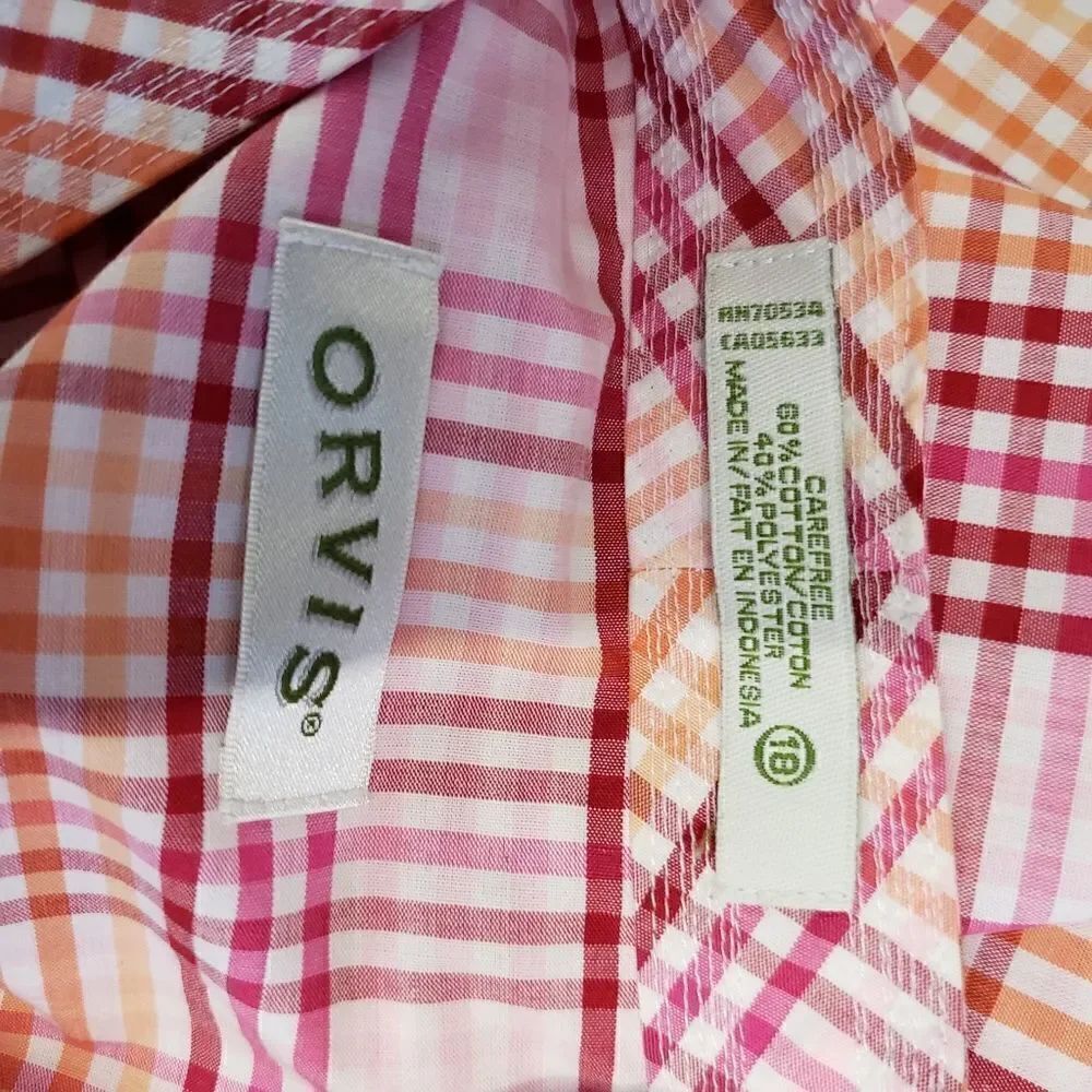 Orvis plaid button front tunic - Picture 3 of 6
